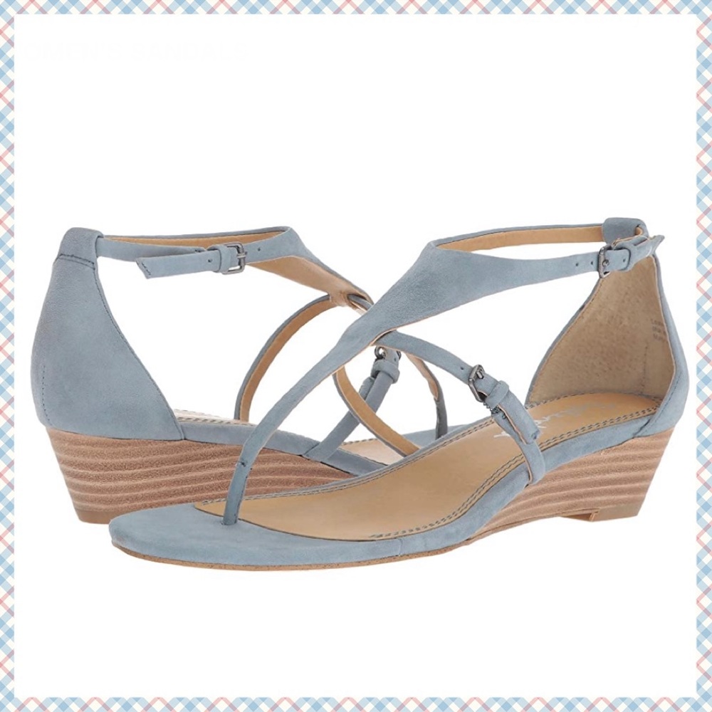 Splendid Brooklyn V-Strap Wedge Thong Sandals 8